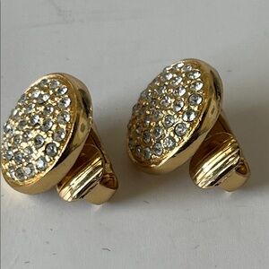 Vintage Christian Dior Gold Tone Clip Earrings